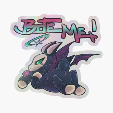 Kosti "Bite Me!" Holographic Sticker Kosti "Bite Me!" Holographic Sticker